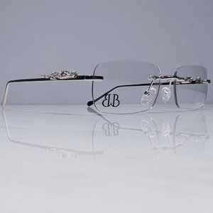 Braglia White Gold Glasses Sunglasses Eyeglasses Frames
